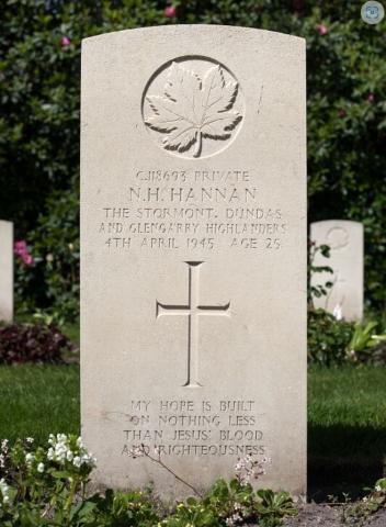 Het graf van Norman Harold Hannan