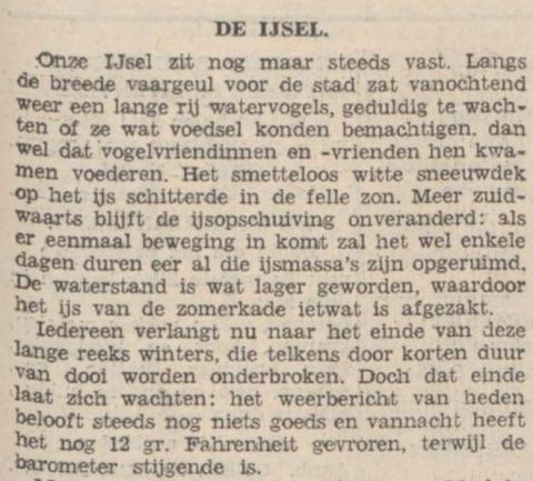 Onze IJsel zit nog steeds vast
