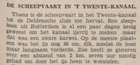 Twentekanaal ijsvrij maken