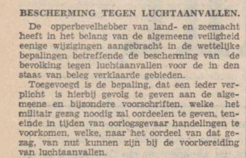 Bescherming tegen luchtaanvallen
