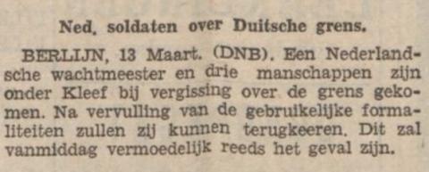 Nederlandse militairen per ongeluk over Duitse grens