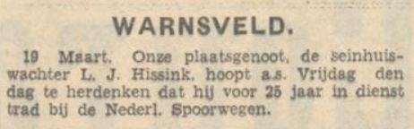 25 jaar Seinhuiswachter in Warnsveld