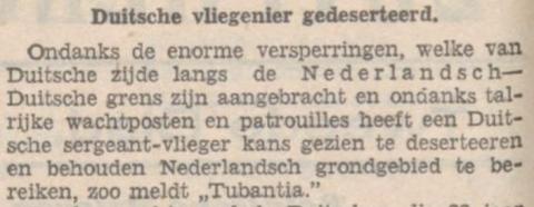 Duitse piloot deserteert