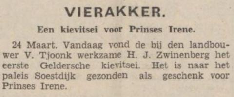 Eerste kievitsei in Gelderland