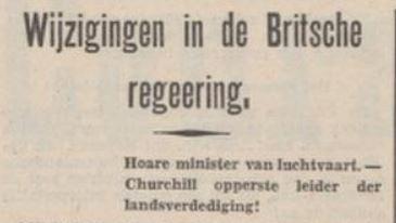 Churchill dichter bij de macht