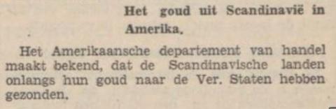Banken sturen hun goud naar de VS
