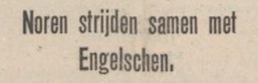 Engelsen komen Noorwegen te hulp