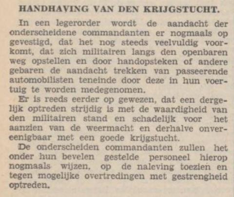 Strijdig met de waardigheid der militaire stand