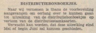 Uitgifte gestart distributiestamkaarten