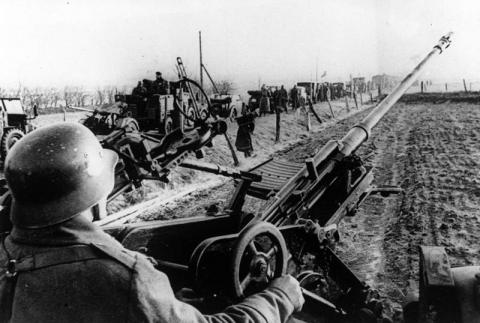 Een van de typen luchtafweerkanonnen van de nazi's