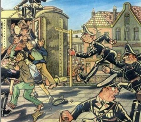Laf gedrag [vluchten] van hoger NSB-kader