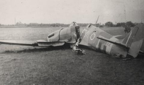 Engelse jager neergestort in Zutphense uiterwaarden 