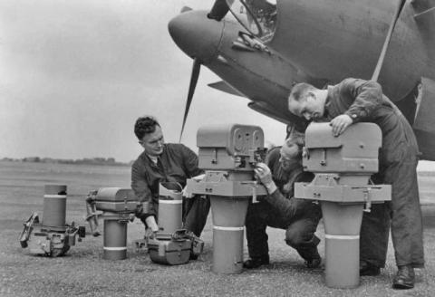 De voor die tijd geavanceerde luchtfotografie uit jagers