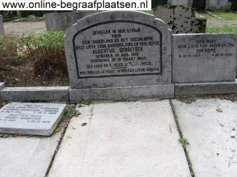 Het familiegraf van de familie Gerritsen op de Oude Begraafplaats