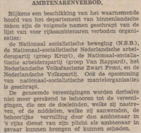 Ambtenarenverbod