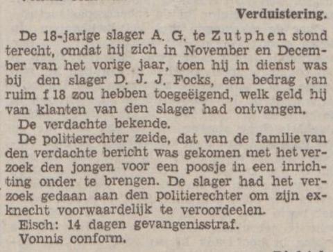 Diefstal bij slagerij Jaspers Focks in de Frankensteeg