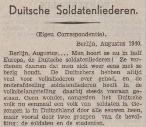 Duitsche Soldatenliederen verdienen meer aandacht....