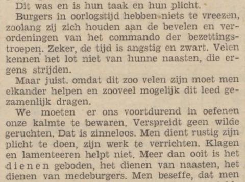Een woord tot onze lezers
