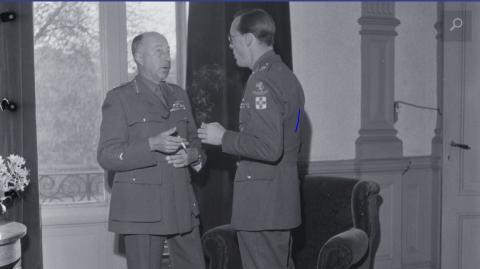 Generaal Crerar en prins Bernhard