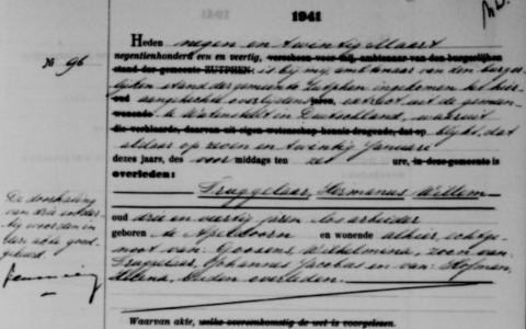 Uittreksel uit het overlijdensregister der Gemeente Zutphen