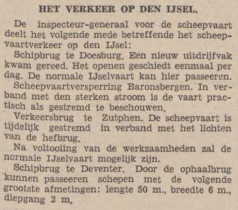 Het verkeer op de IJssel