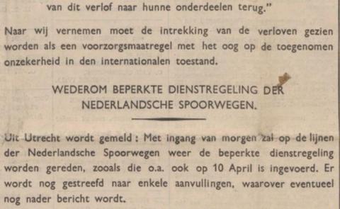 Intrekking van alle verloven