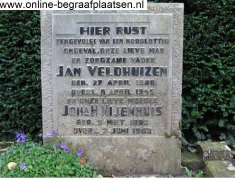 Samen met zijn vrouw ligt hij begraven op de Oude Begraafplaats