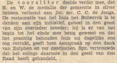Medaille de Jonge