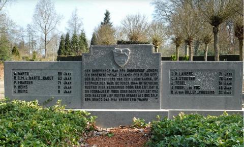 Het monument op de Oude Begraafplaats met zijn naam
