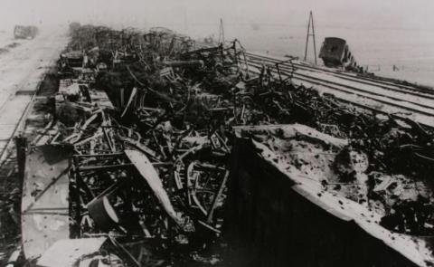 Na het bombardement op de munitietrein