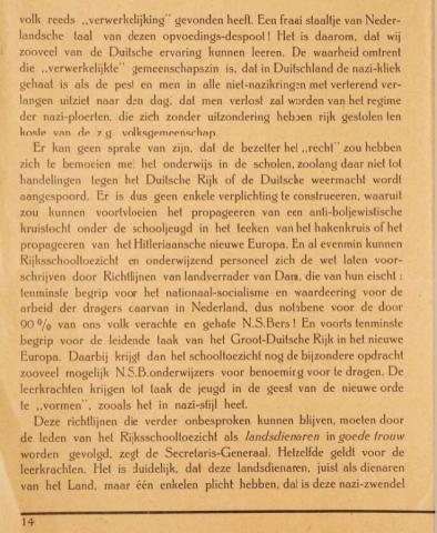'Richtlijnen' voor de nazificeering van het Onderwijs
