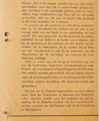 'Richtlijnen' voor de nazificeering van het Onderwijs