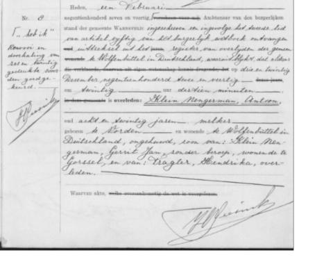 Uittreksel uit het overlijdensregister der Gemeente Warnsveld