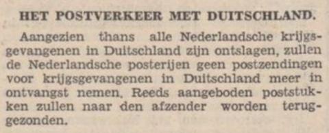 Postverkeer met Duitsland