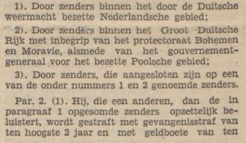 Radio Luister Verbod aangekondigd