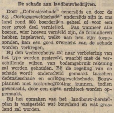De schade