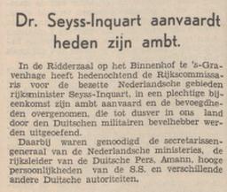 Seyss-Inquart aanvaardt ambt