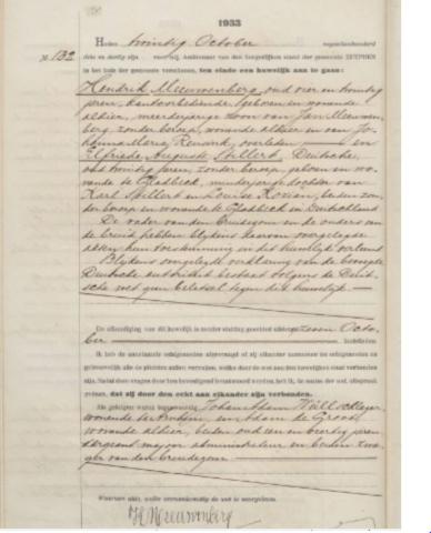 Uittreksel uit het trouwsregister der Gemeente Zutphen