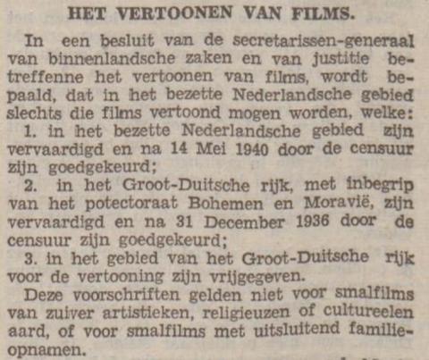 Voortaan alleen nog Hollandse en Duitse films
