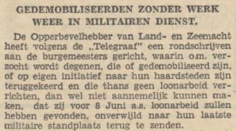 NL soldaten zonder werk