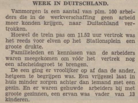 Honderd Hollanders gaan werken in Duitsland