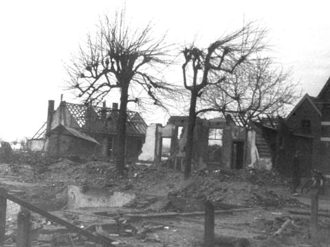 De verwoesting na de explosie van de V1
