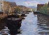 De Thorbeckegracht in Zwolle prachtig geschilderd door Bert Welmers